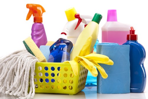 Local cleaner in SW17 vacuuming a shared accommodation space