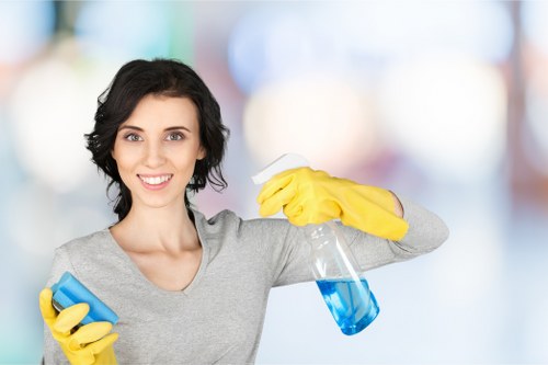 Professional cleaners restoring a SW17 property after a move