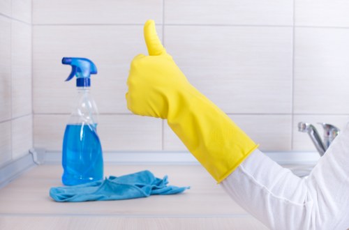 Domestic cleaners in SW17 carrying out a deep clean in a living room